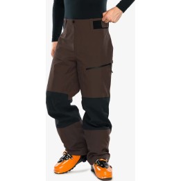 Calças Ortovox Ravine Free 3L Hardshell para homem, castanho-escuro, tamanho XL