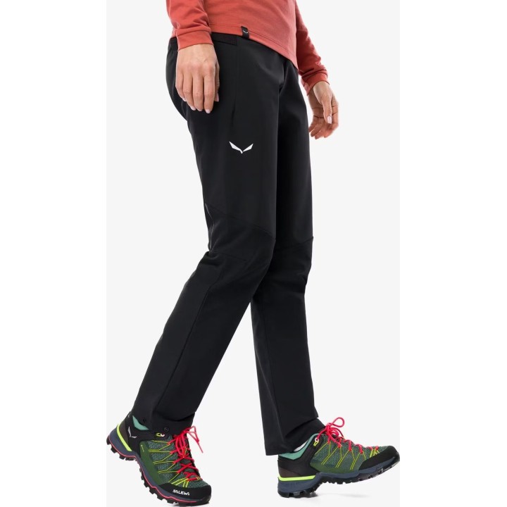 Pantalones Salewa Pedroc SW DST Wind para mujer, color negro mate