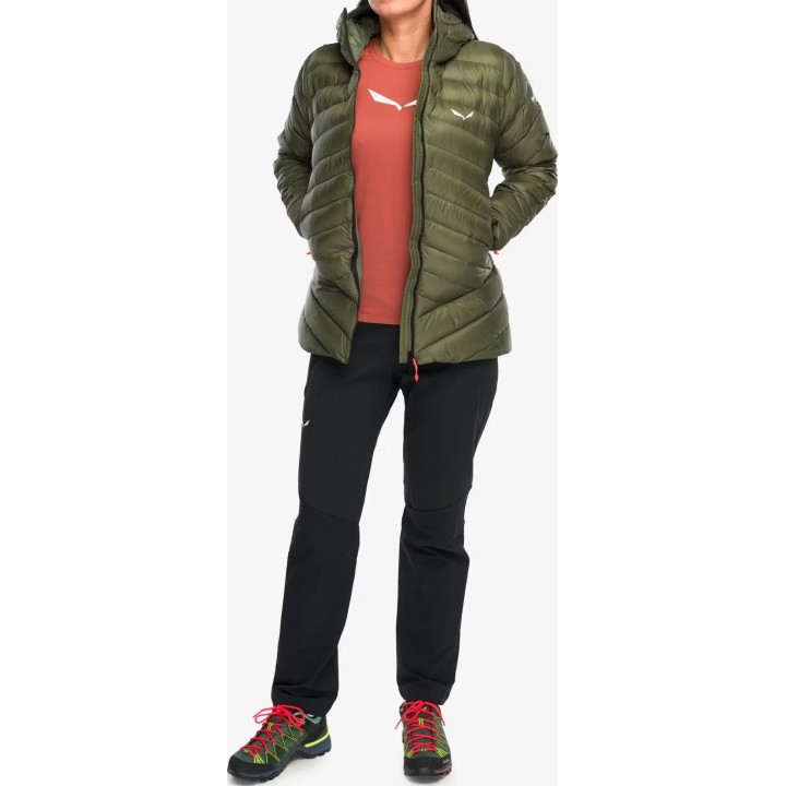 Pantalones Salewa Pedroc SW DST Wind para mujer, color negro mate