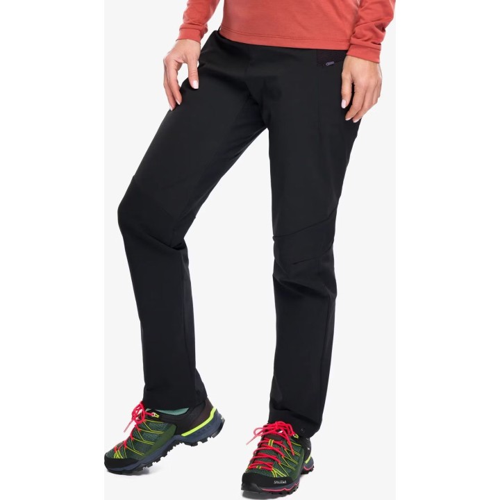 Pantalones Salewa Pedroc SW DST Wind para mujer, color negro mate