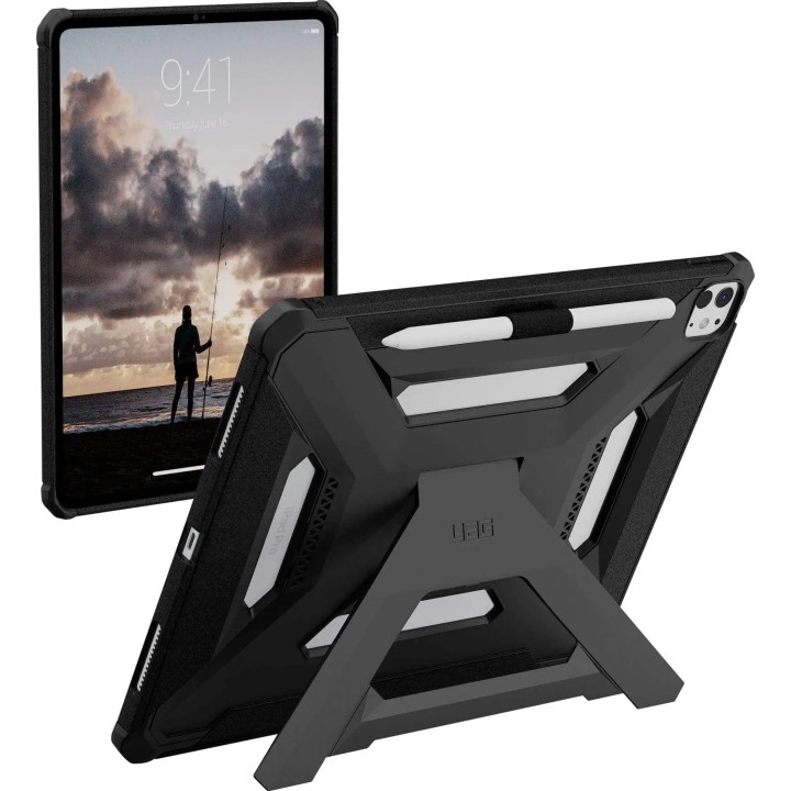 UAG Plyo LT - funda protectora con soporte para Apple Pencil para iPad Pro 13" M4 (2024) / M5 (2025) (negro hielo)