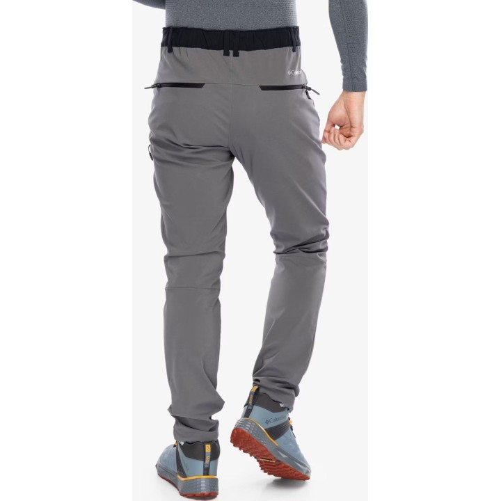 Pantalones Softshell Columbia Tech II, gris ciudad/negro, talla S