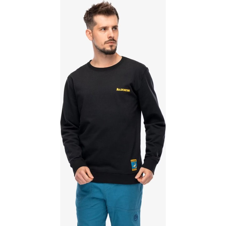 Sudadera «Climbing on the Moon» de La Sportiva, negra/amarilla, talla M