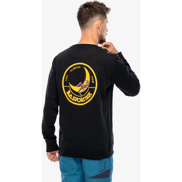 Sudadera «Climbing on the Moon» de La Sportiva, negra/amarilla, talla M