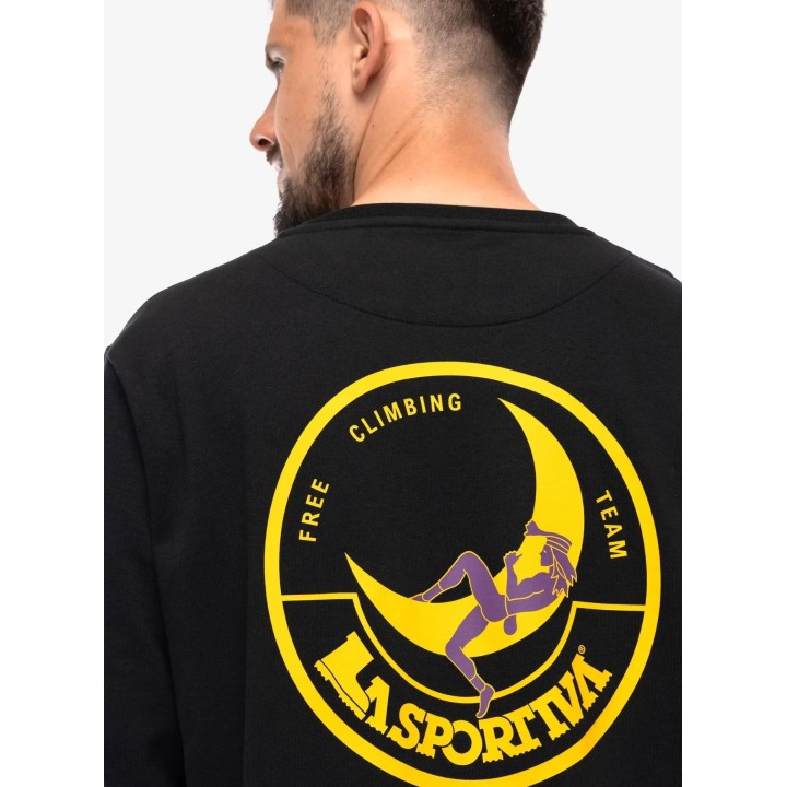 Sudadera «Climbing on the Moon» de La Sportiva, negra/amarilla, talla M