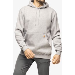 Felpa con cappuccio Carhartt K121 di peso medio, grigio melange, taglia L