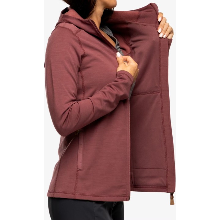Sudadera con capucha de forro polar Fjällräven Keb para mujer, color púrpura Mesa, talla XS