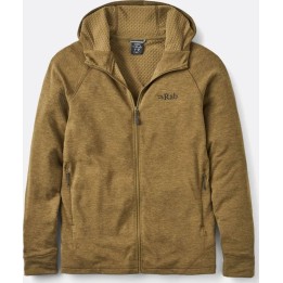 Sudadera con capucha de forro polar ligera Rab Nexus para hombre, color roble, talla XL