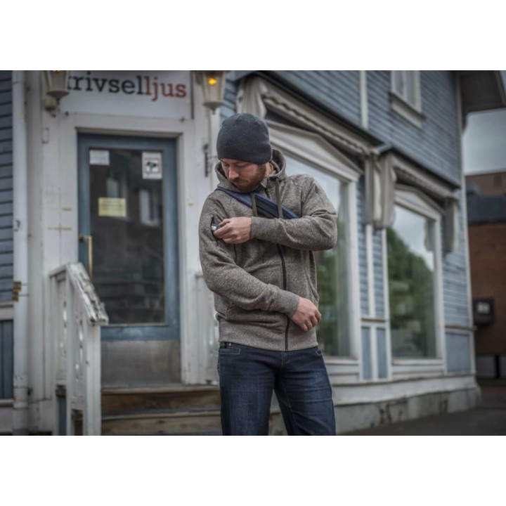 Sudadera con capucha Helikon-Tex Covert Tactical con cremallera completa, negra, talla M