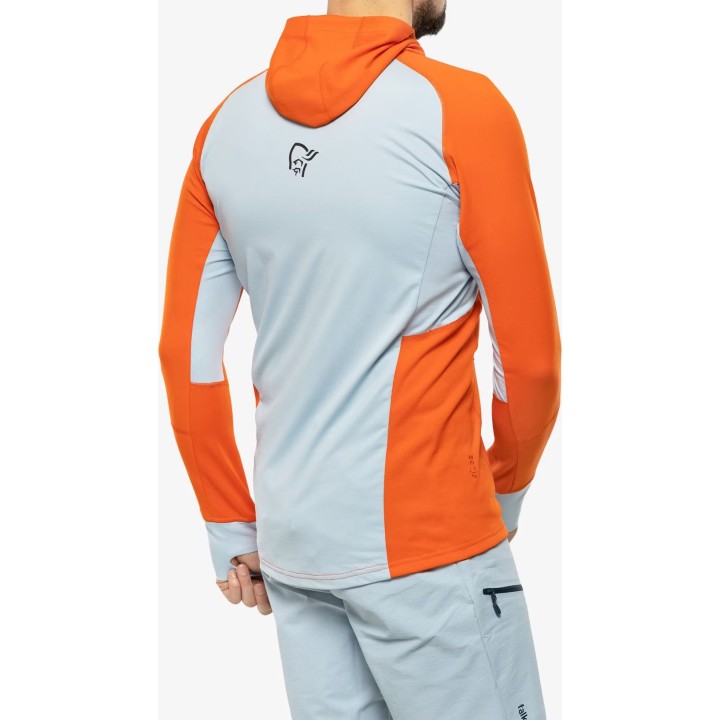 Sudadera con capucha Norrøna Senja Warm1 para hombre, para correr