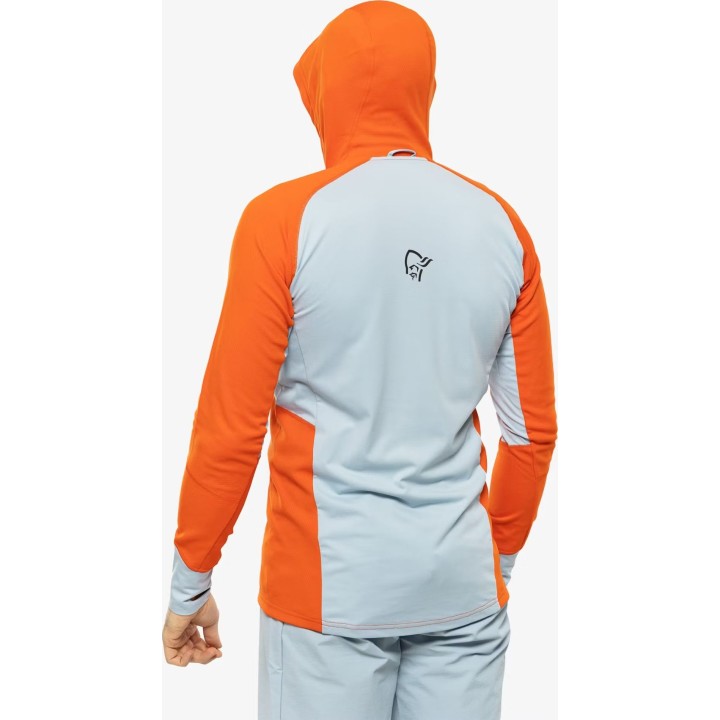 Sudadera con capucha Norrøna Senja Warm1 para hombre, para correr