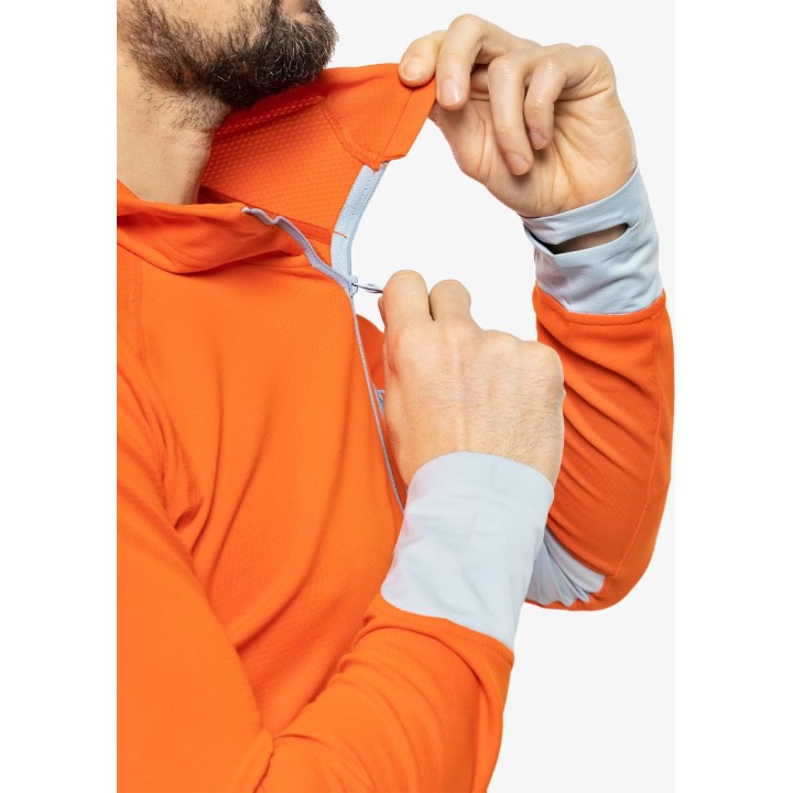 Sudadera con capucha Norrøna Senja Warm1 para hombre, para correr