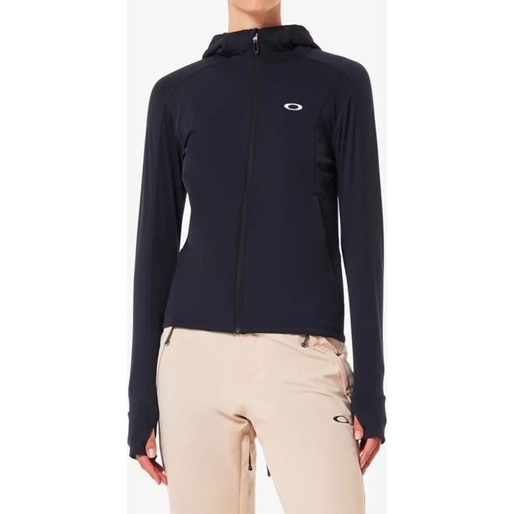 Sweat à capuche Oakley Drift Tech Fleece pour femme, noir/noir, taille M