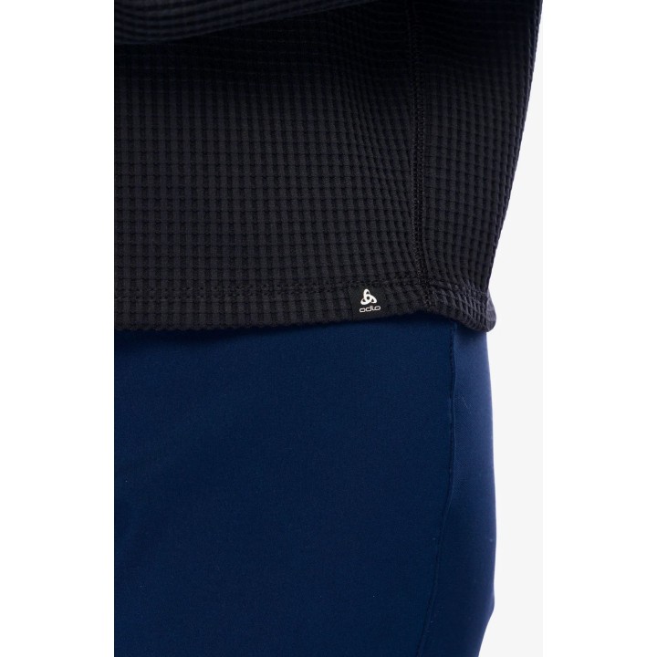 Sudadera con capucha Odlo Cubic Mid Layer para mujer, negra, talla S