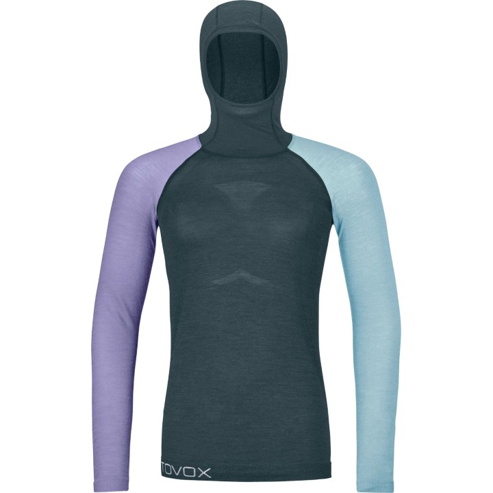 Sudadera con capucha Ortovox 120 Comp Light para mujer, color gris ártico oscuro, talla XS