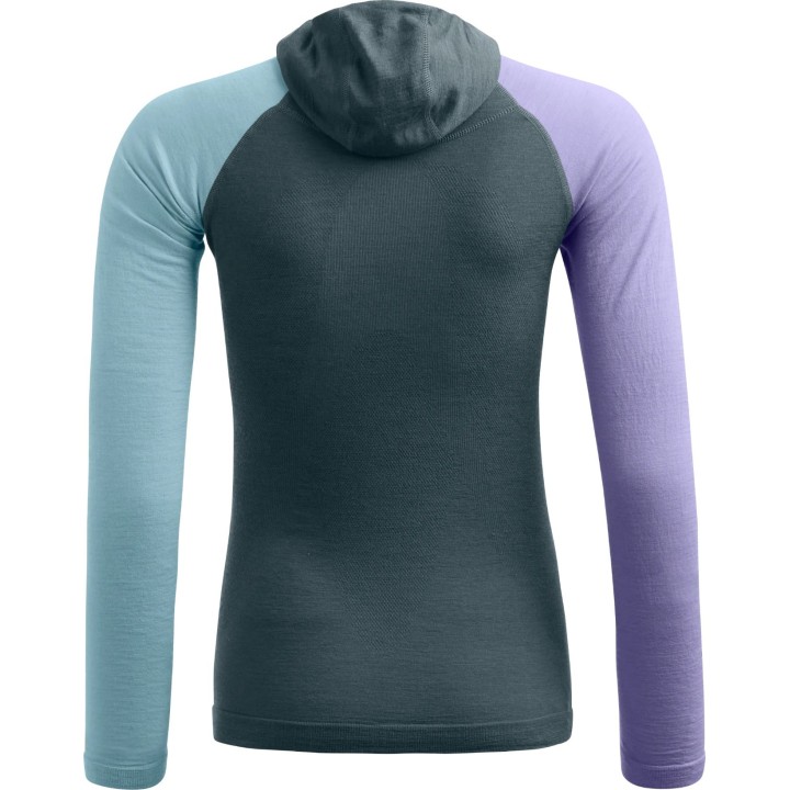 Sudadera con capucha Ortovox 120 Comp Light para mujer, color gris ártico oscuro, talla XS