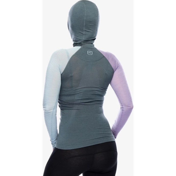 Sudadera con capucha Ortovox 120 Comp Light para mujer, color gris ártico oscuro, talla XS