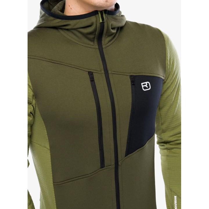 Ortovox Fleece Grid Hoody Men Wild Herbs S