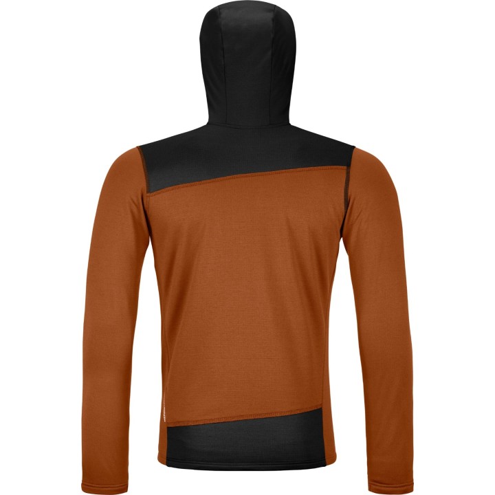 Sudadera con capucha Ortovox Fleece Light para hombre, color marrón Bristle, talla M