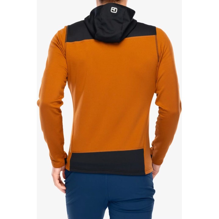 Sudadera con capucha Ortovox Fleece Light para hombre, color marrón Bristle, talla M