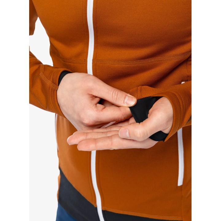 Sudadera con capucha Ortovox Fleece Light para hombre, color marrón Bristle, talla M