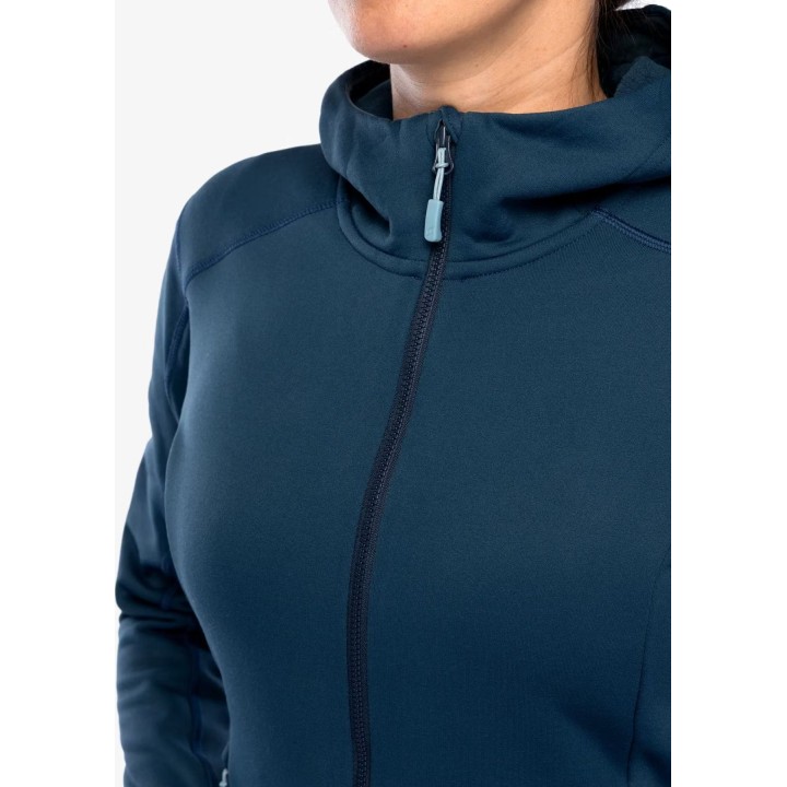 Sudadera con capucha Rab Modulus para mujer, azul Tempest, talla M