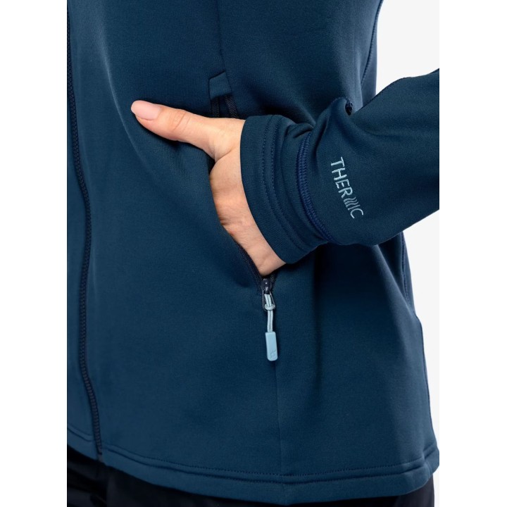Sudadera con capucha Rab Modulus para mujer, azul Tempest, talla M