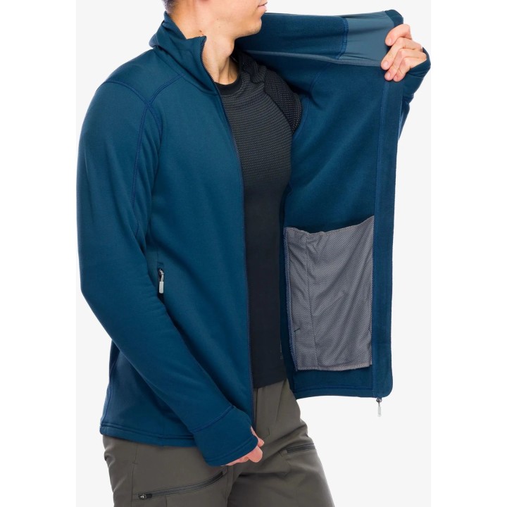 Sudadera con capucha Rab Modulus, azul Tempest, talla L