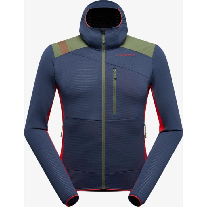 Sudadera con capucha térmica Aequilibrium de La Sportiva, color Mountain Red/Night Sky, talla L