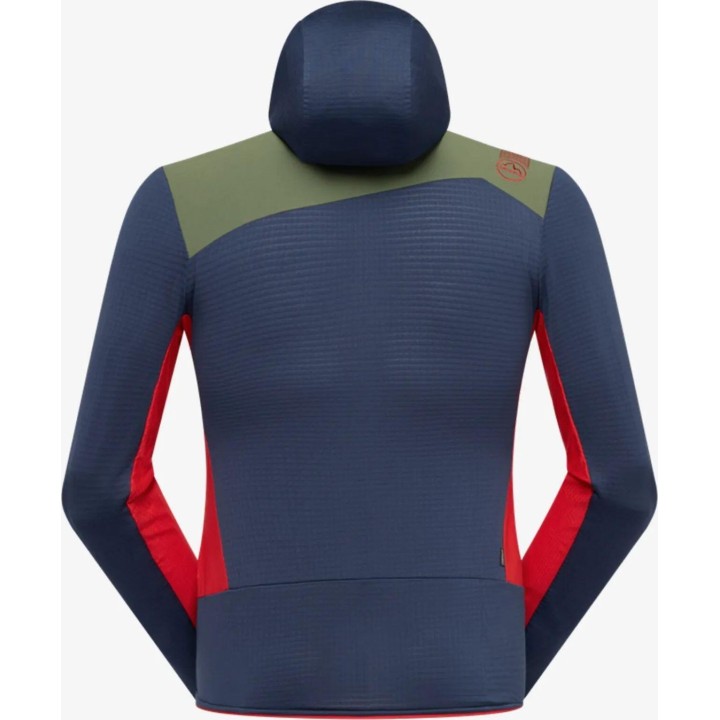 Sudadera con capucha térmica Aequilibrium de La Sportiva, color Mountain Red/Night Sky, talla L