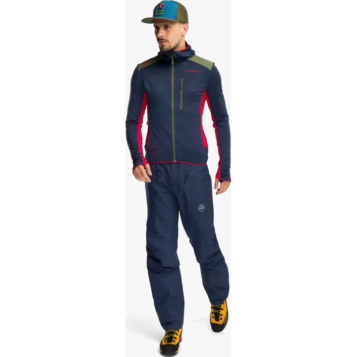 Sudadera con capucha térmica Aequilibrium de La Sportiva, color Mountain Red/Night Sky, talla L