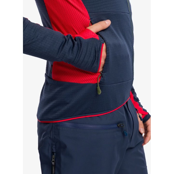 Sudadera con capucha térmica Aequilibrium de La Sportiva, color Mountain Red/Night Sky, talla L
