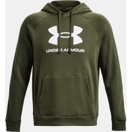 Felpa con cappuccio Under Armour Rival in pile con logo, da uomo, blu navy, taglia 2XL