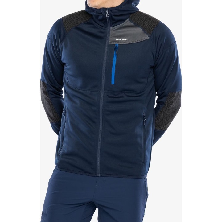 Felpa con cappuccio Viking Yosemite da uomo, blu navy/blu, taglia M