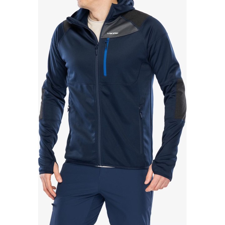 Felpa con cappuccio Viking Yosemite da uomo, blu navy/blu, taglia M