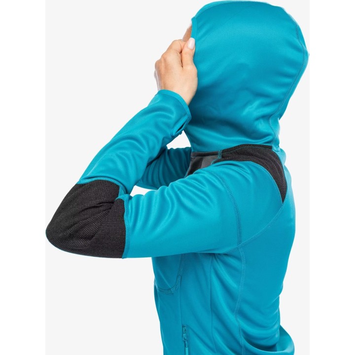Sudadera con capucha Viking Yosemite para mujer, color turquesa/fucsia, talla XL
