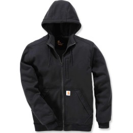 Sweat à capuche Carhartt Clarksburg à fermeture éclair intégrale pour femme, noir, taille M