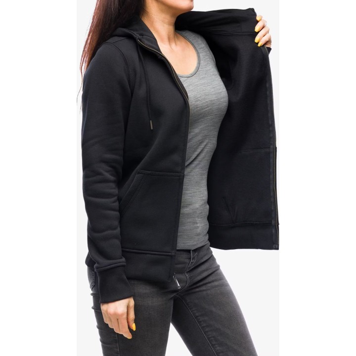 Felpa con cappuccio e zip integrale Carhartt Clarksburg da donna, nera, taglia M