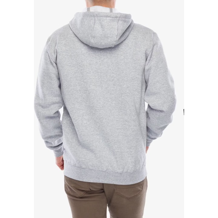 Sudadera con capucha y cremallera completa Carhartt de peso medio, color gris jaspeado