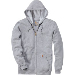 Carhartt Midweight Full-Zip Hooded Sweatshirt Heather Grey