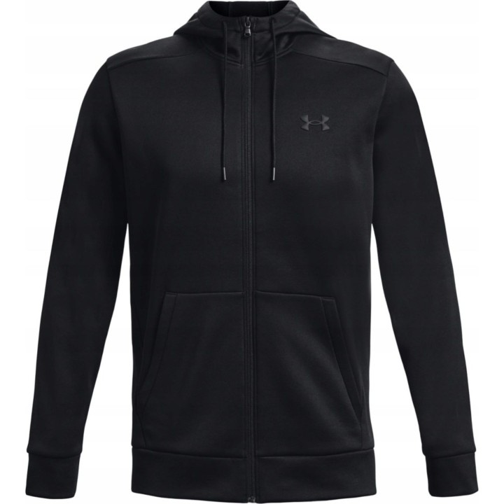 Sudadera con capucha y cremallera completa Under Armour Armour Fleece para hombre, negra, talla M