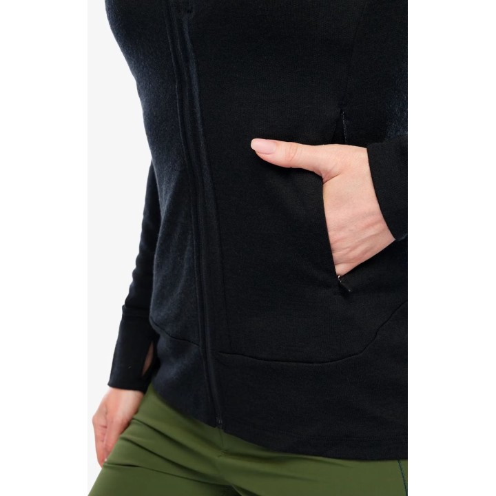 Sudadera con capucha y cremallera de manga larga Icebreaker Merino 260 Quantum IV para mujer