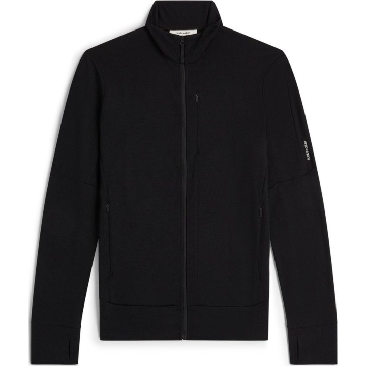 Moletim com capuz e fecho de correr Icebreaker Merino 260 Quantum IV LS, preto, XXL