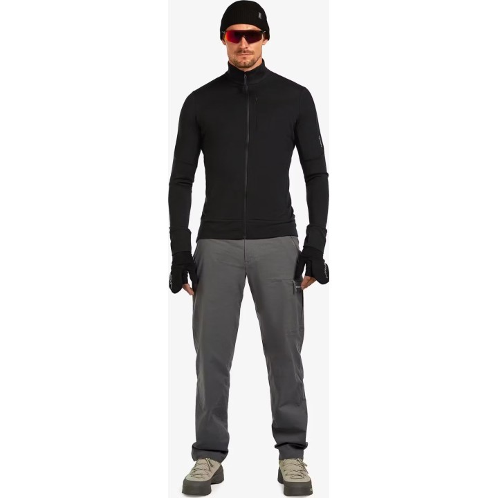 Moletim com capuz e fecho de correr Icebreaker Merino 260 Quantum IV LS, preto, XXL