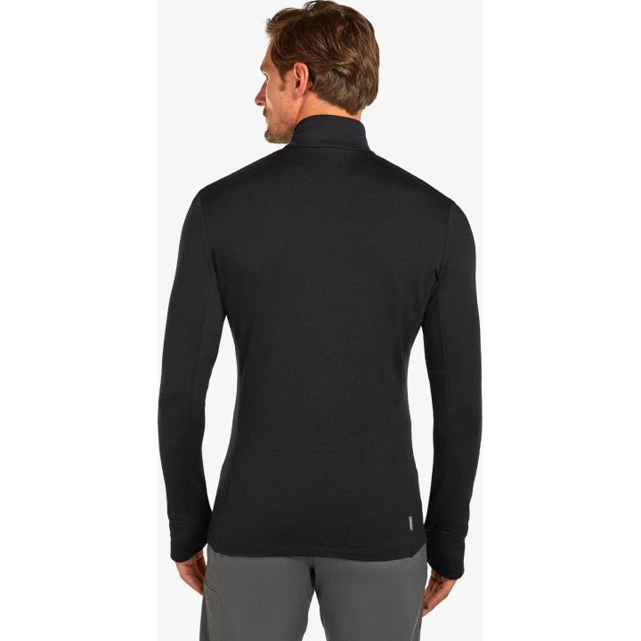 Moletim com capuz e fecho de correr Icebreaker Merino 260 Quantum IV LS, preto, XXL