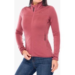 Sudadera de forro polar Oakley Canopy con cremallera completa para mujer, color Rosewood, talla M