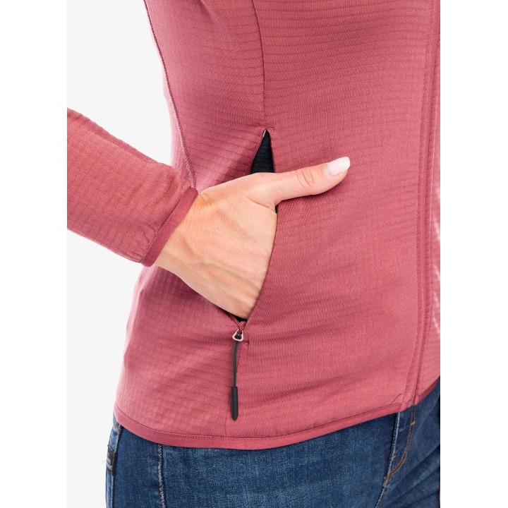 Oakley Canopy Full-Zip Fleece Sweatshirt Women Rosewood M