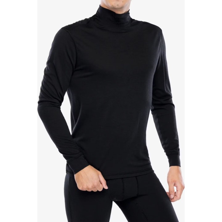 Super.natural Tundra175 Jersey de cuello alto para hombre, negro azabache