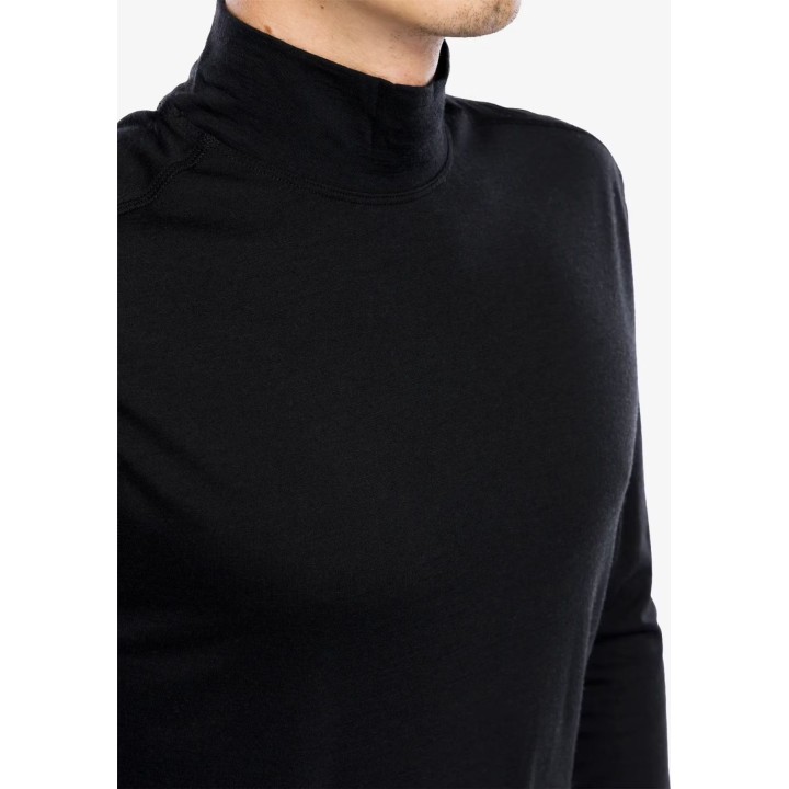 Super.natural Tundra175 Jersey de cuello alto para hombre, negro azabache