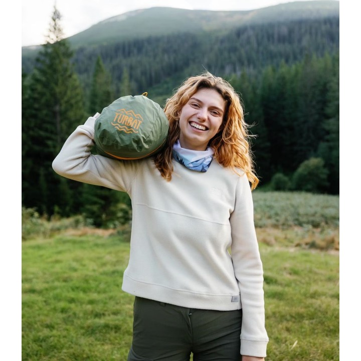 Casaco de velo Turbat Scout para mulher, bege nevoeiro, tamanho S